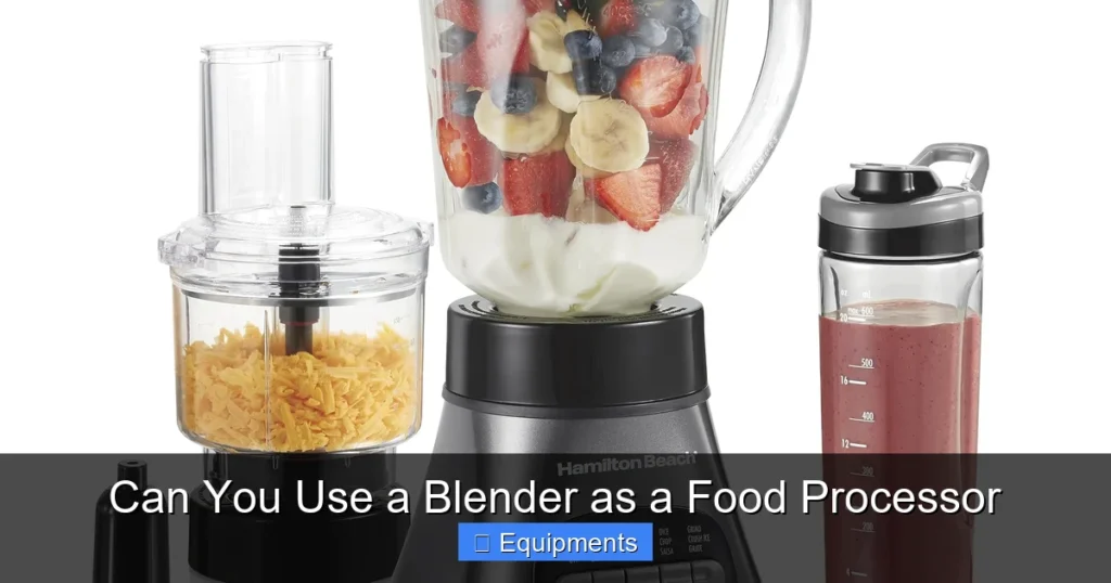 Can You Use a Blender as a Food Processor