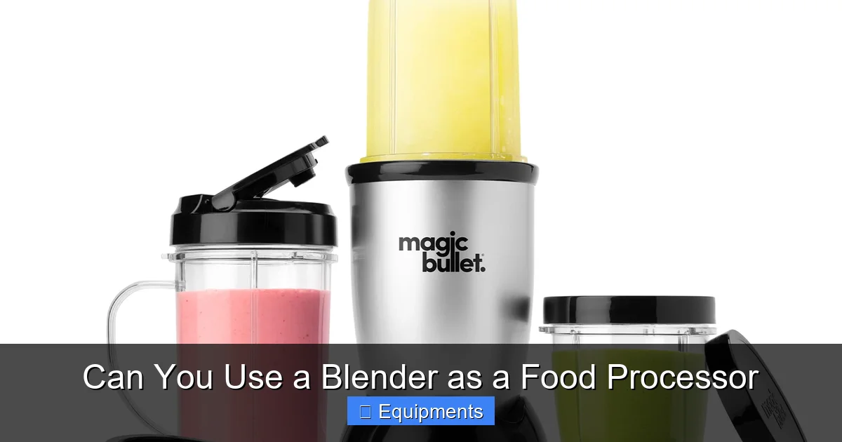 Can You Use a Blender as a Food Processor