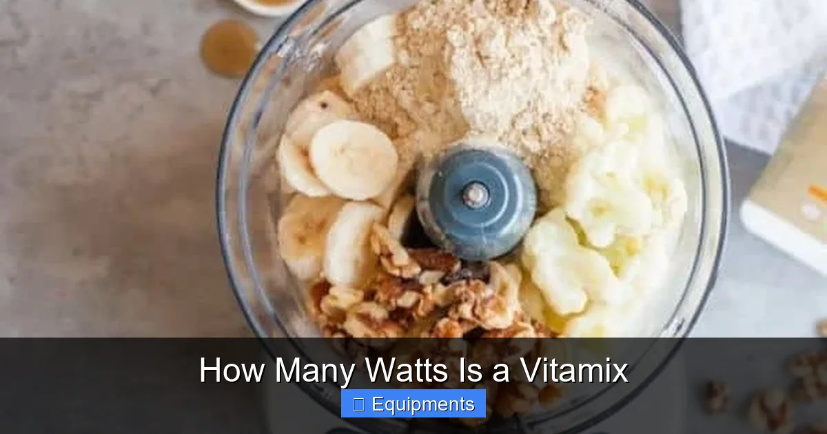 How Many Watts Is a Vitamix