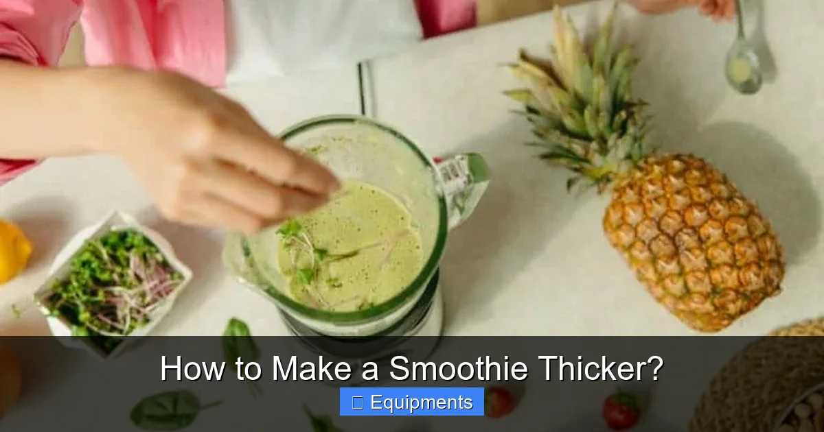 How to Make a Smoothie Thicker?