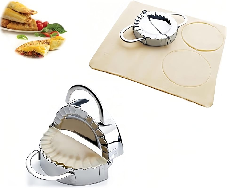 Stainless Steel Ravioli Mould, 3-Inch Dumpling Maker, Pierogie Pie Cri
