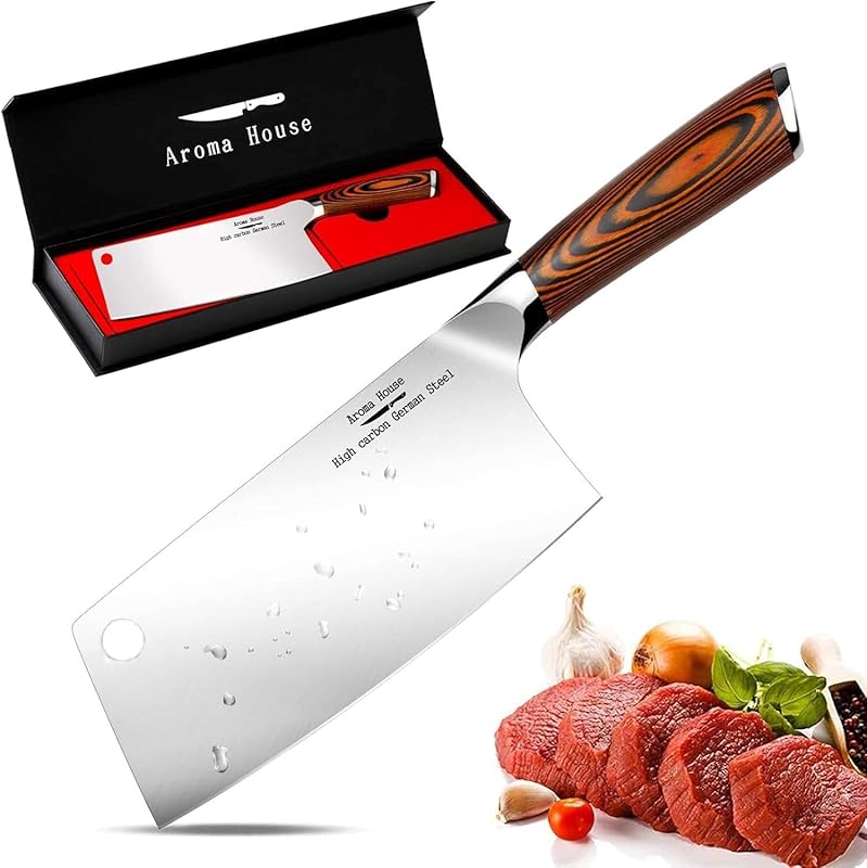 Ultra Sharp 7-inch High Carbon German Stainless Steel Meat Cleaver Kni