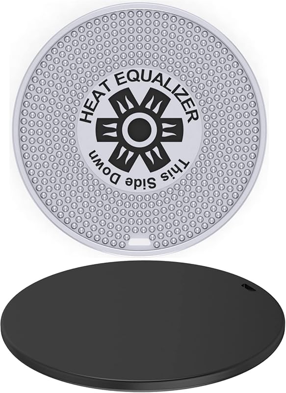 Heat Equalizer 9.25 Inch Black Ceramic Finish Heat Diffuser - Aluminum