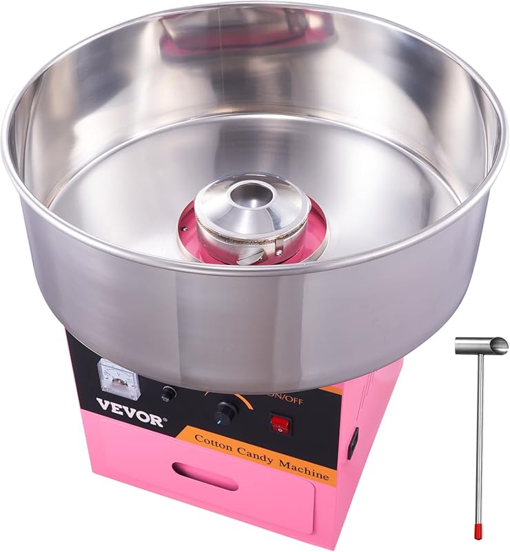 VEVOR 1000W Commercial Cotton Candy Machine with Stainless Steel Bowl 
