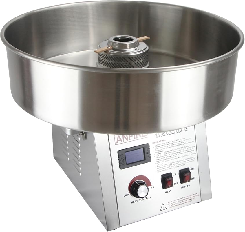 ANFIRE Commercial Professional Cotton Candy Machine with 5-Inch Spinne