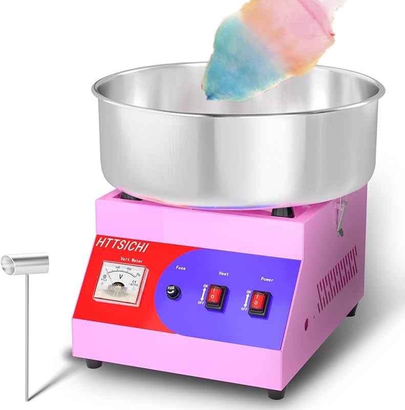 Commercial Cotton Candy Machine 1000W with 15-Inch Stainless Steel Bow