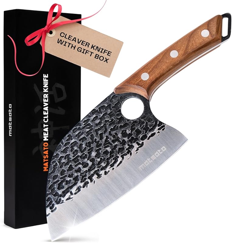 Matsato 5.8 Inch Japanese steel cleaver knife for meat and vegetable c