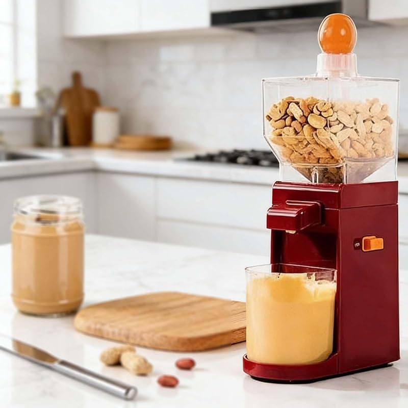 Automatic 2-in-1 Nut Butter Maker for Peanut, Sesame, Cashew with One-