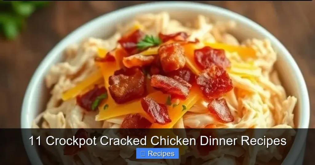 11 Crockpot Cracked Chicken Dinner Recipes