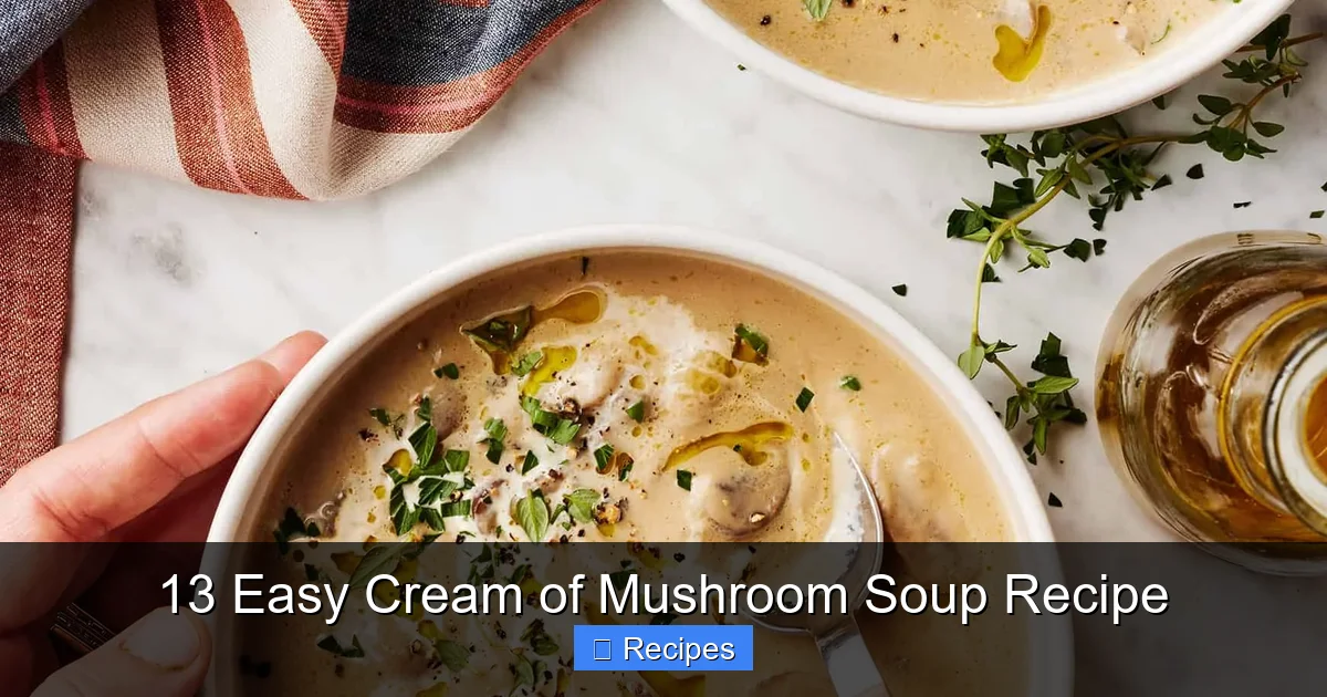 13 Easy Cream of Mushroom Soup Recipe