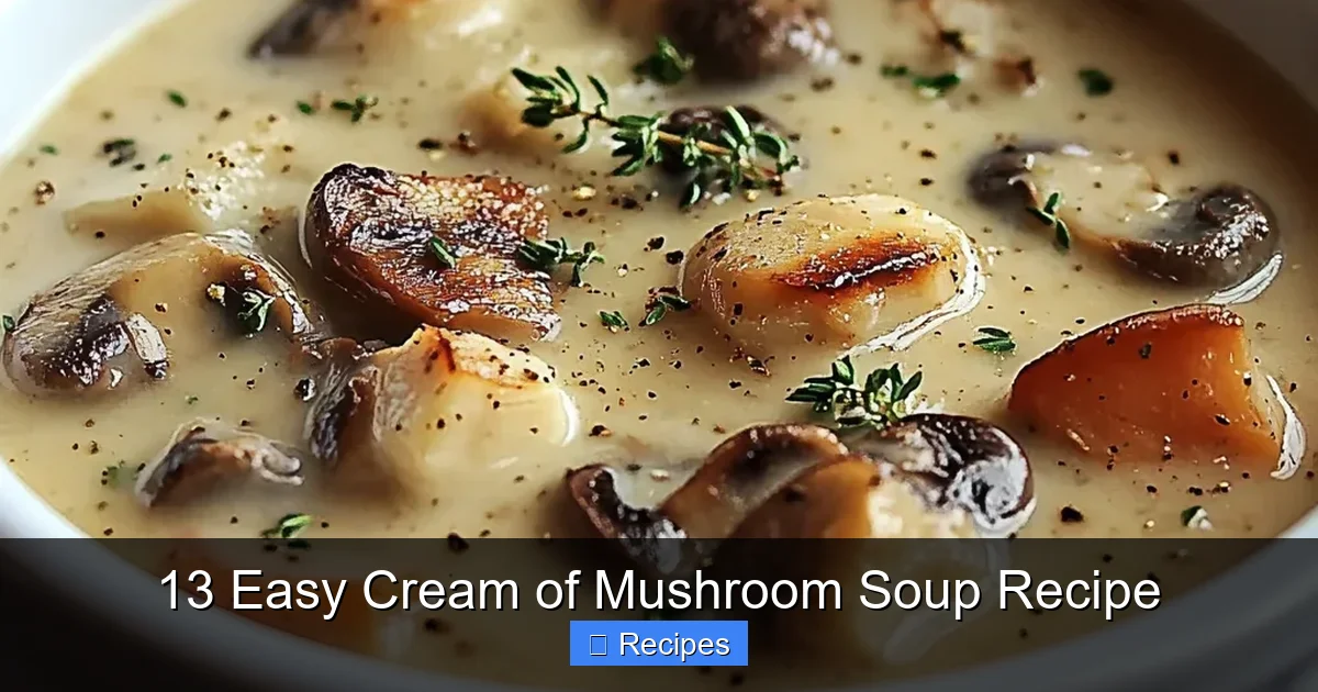 13 Easy Cream of Mushroom Soup Recipe