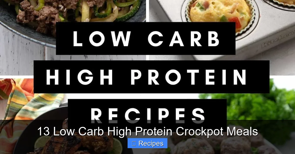 13 Low Carb High Protein Crockpot Meals