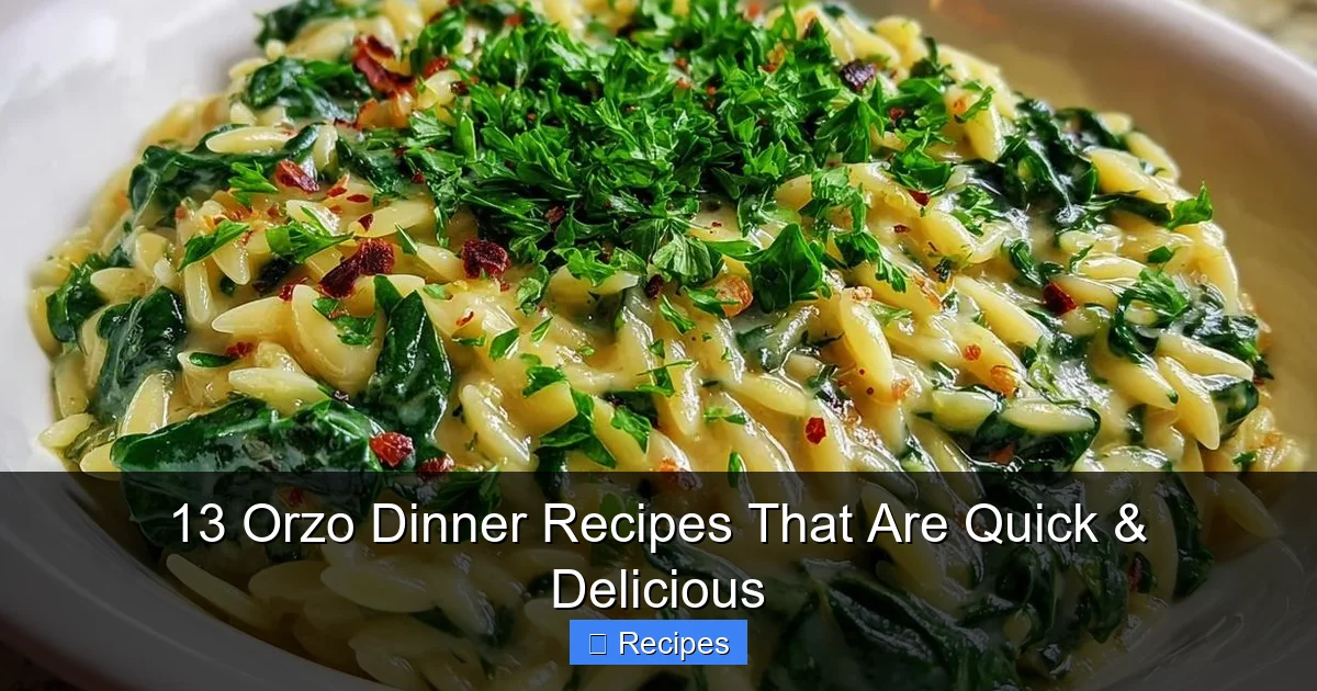13 Orzo Dinner Recipes That Are Quick & Delicious