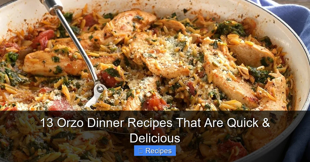 13 Orzo Dinner Recipes That Are Quick & Delicious