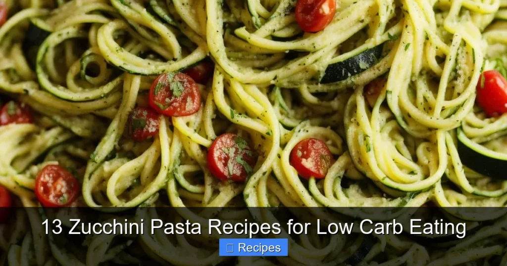 13 Zucchini Pasta Recipes for Low Carb Eating