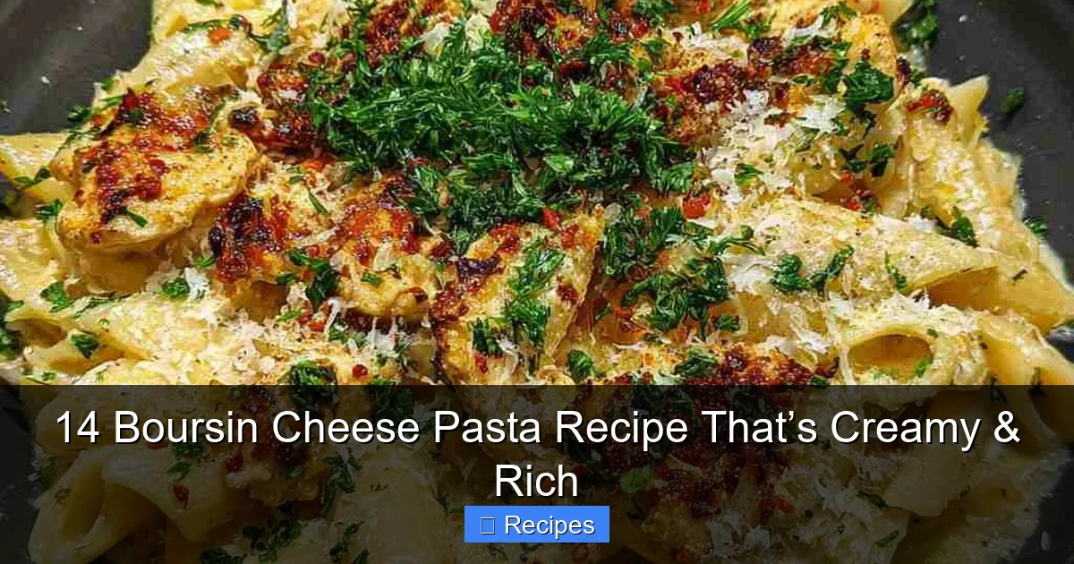 14 Boursin Cheese Pasta Recipe That’s Creamy & Rich