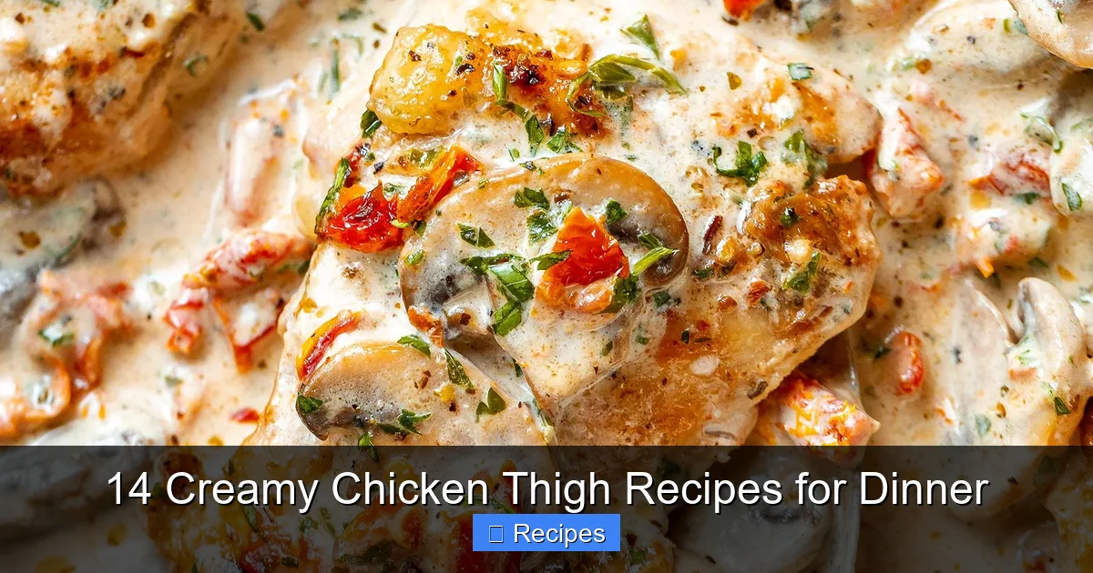 14 Creamy Chicken Thigh Recipes for Dinner