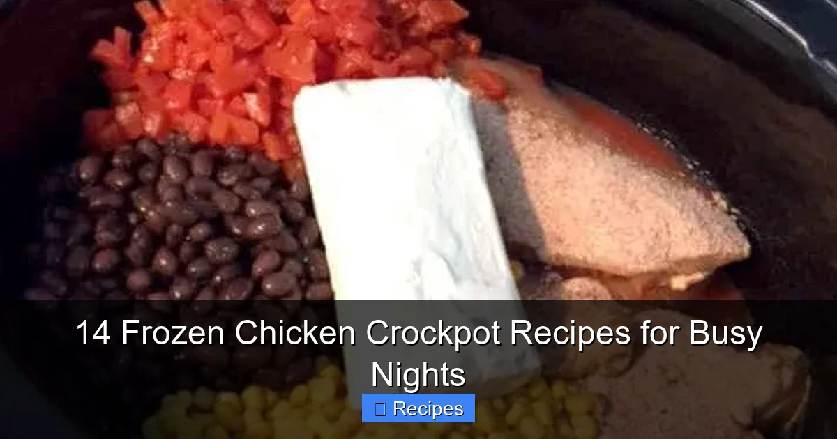 14 Frozen Chicken Crockpot Recipes for Busy Nights