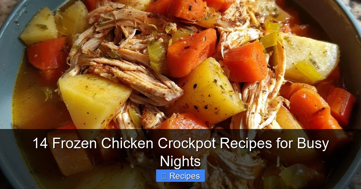 14 Frozen Chicken Crockpot Recipes for Busy Nights