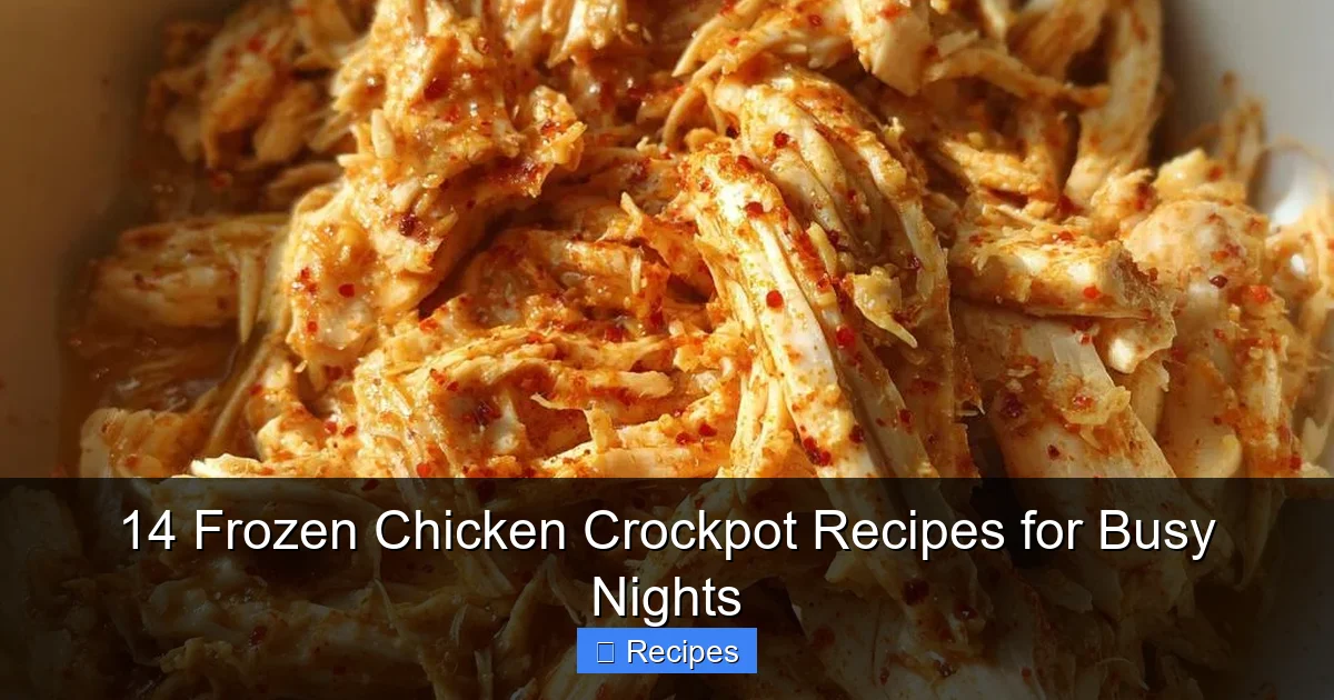 14 Frozen Chicken Crockpot Recipes for Busy Nights