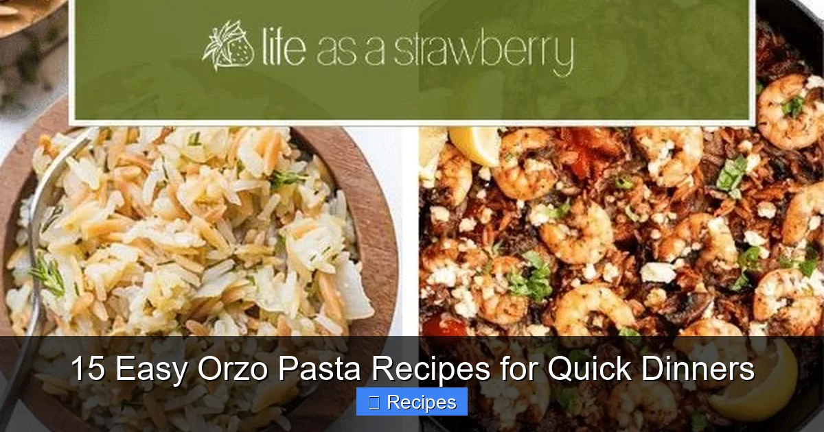 15 Easy Orzo Pasta Recipes for Quick Dinners