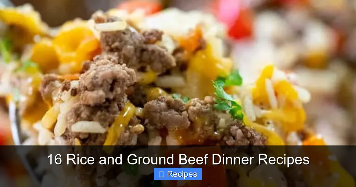 16 Rice and Ground Beef Dinner Recipes
