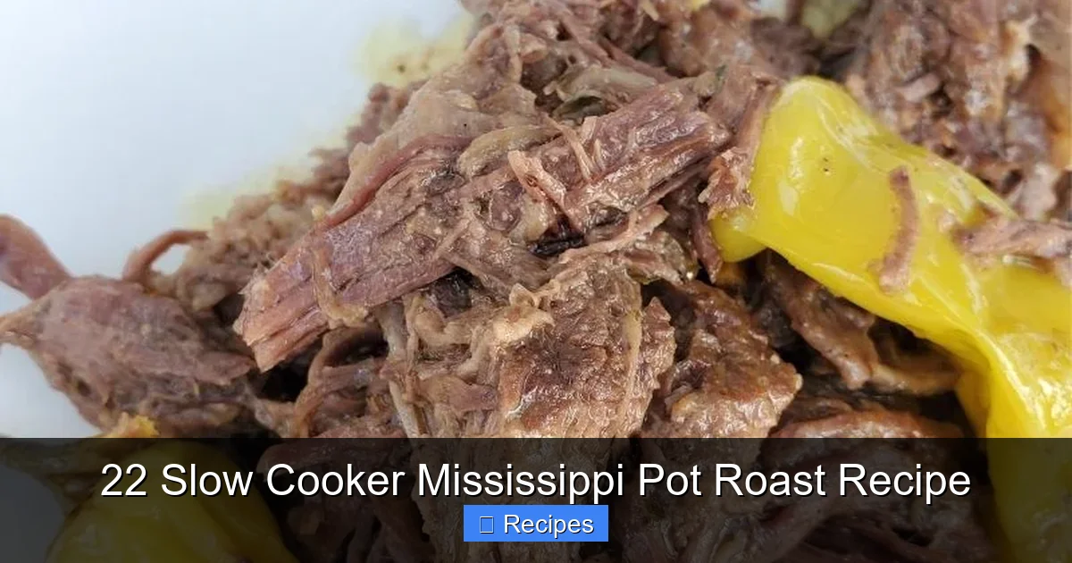 22 Slow Cooker Mississippi Pot Roast Recipe