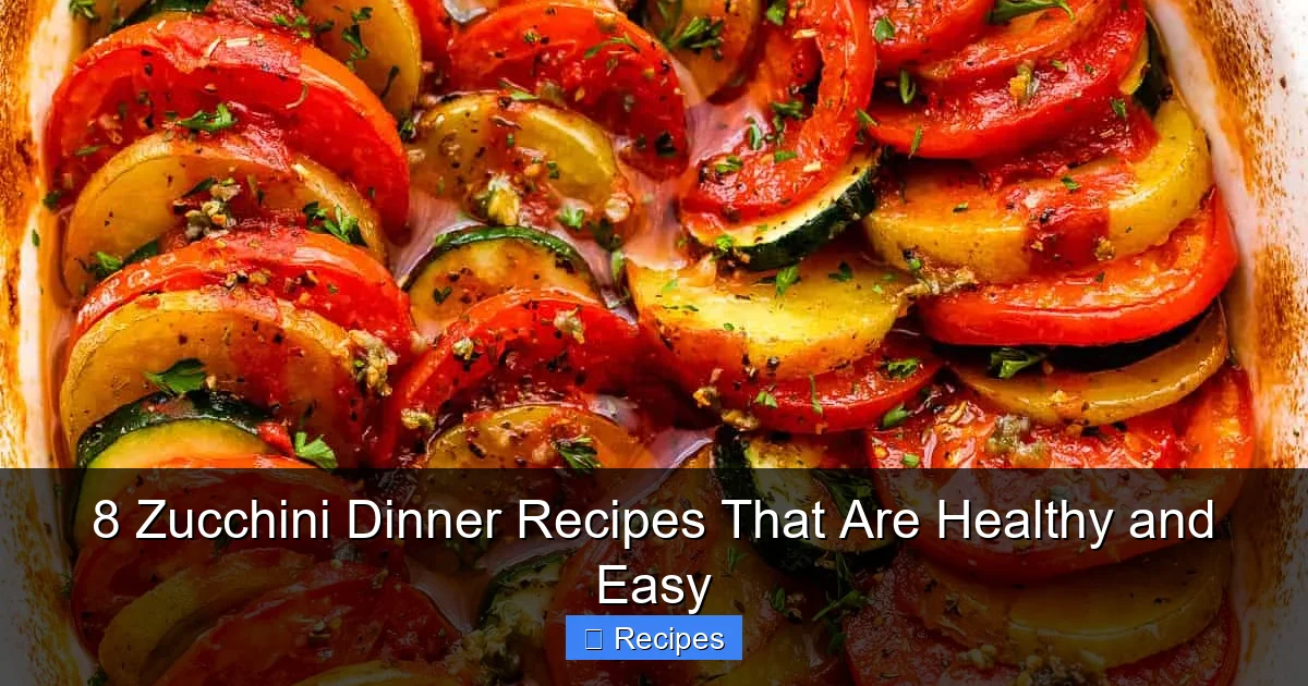 8 Zucchini Dinner Recipes That Are Healthy and Easy