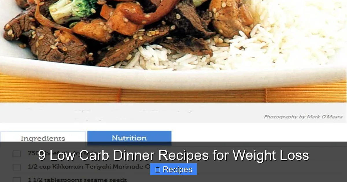 9 Low Carb Dinner Recipes for Weight Loss
