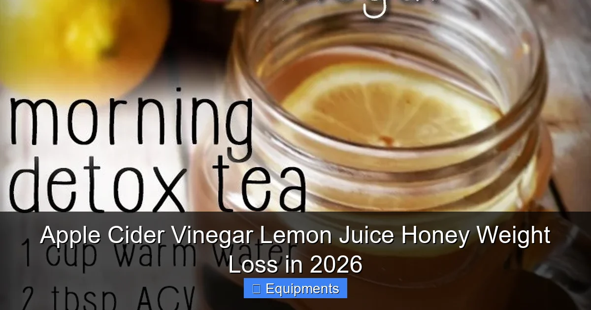 Apple Cider Vinegar Lemon Juice Honey Weight Loss in 2026