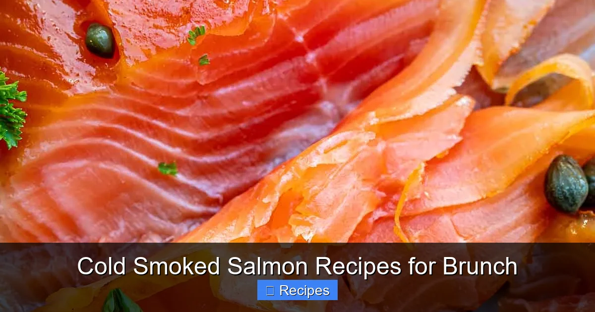 Cold Smoked Salmon Recipes for Brunch