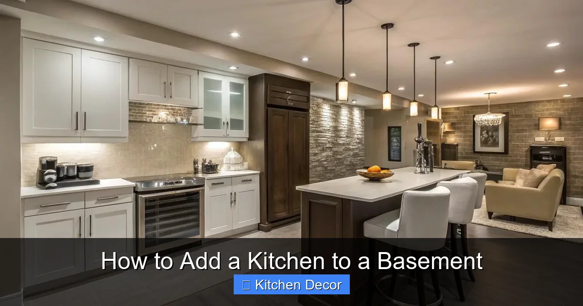 How to Add a Kitchen to a Basement