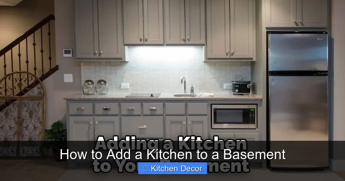 How to Add a Kitchen to a Basement