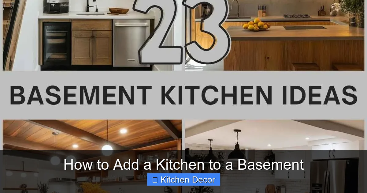 How to Add a Kitchen to a Basement