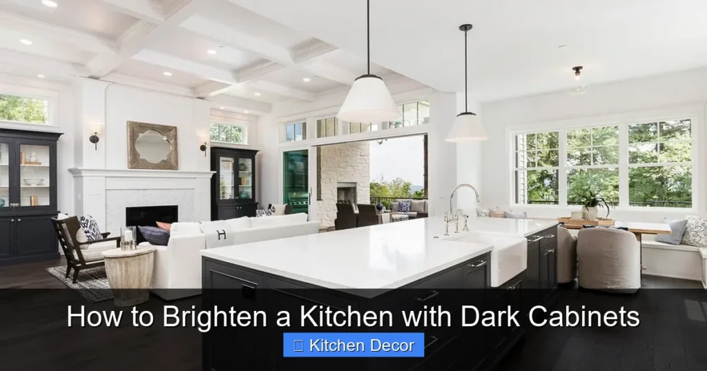 How to Brighten a Kitchen with Dark Cabinets