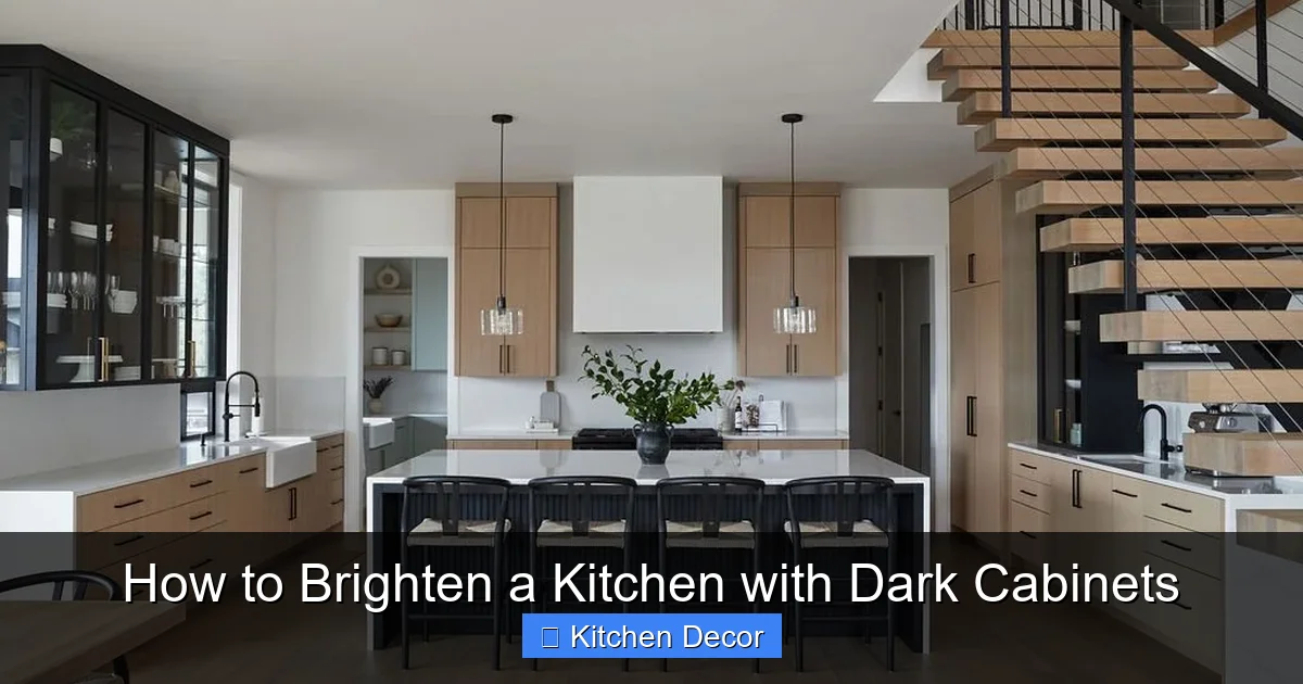 How to Brighten a Kitchen with Dark Cabinets