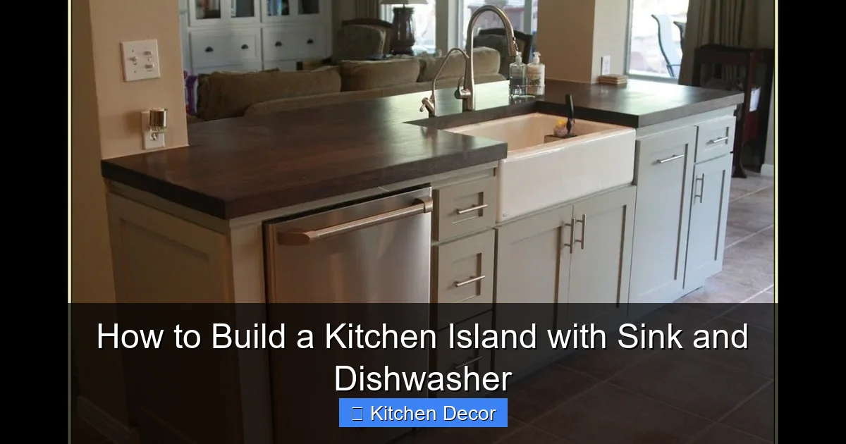 How to Build a Kitchen Island with Sink and Dishwasher