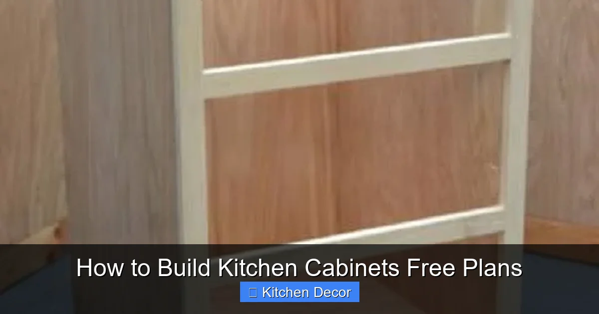 How to Build Kitchen Cabinets Free Plans