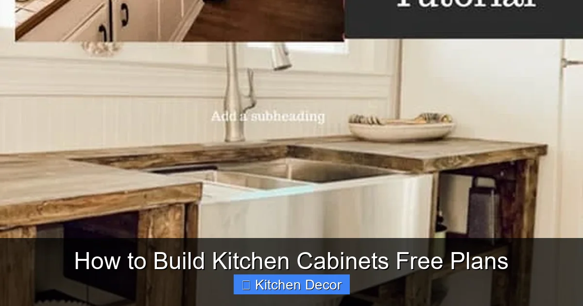 How to Build Kitchen Cabinets Free Plans