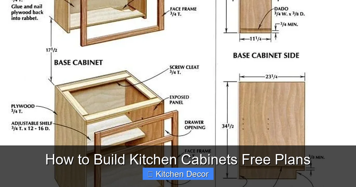 How to Build Kitchen Cabinets Free Plans