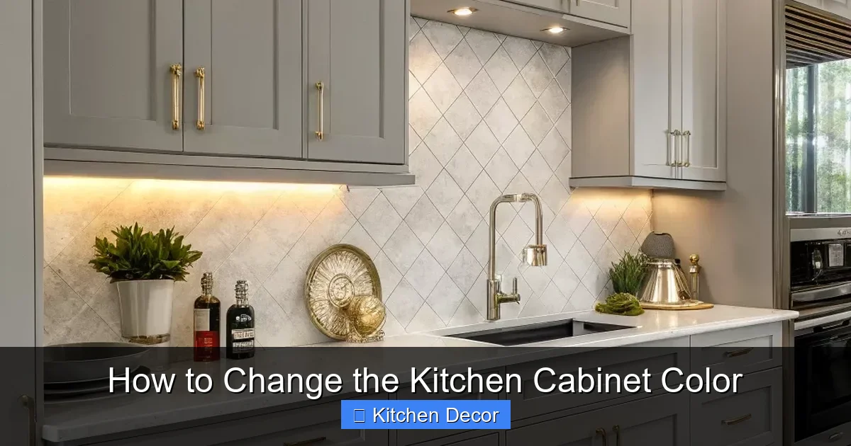 How to Change the Kitchen Cabinet Color