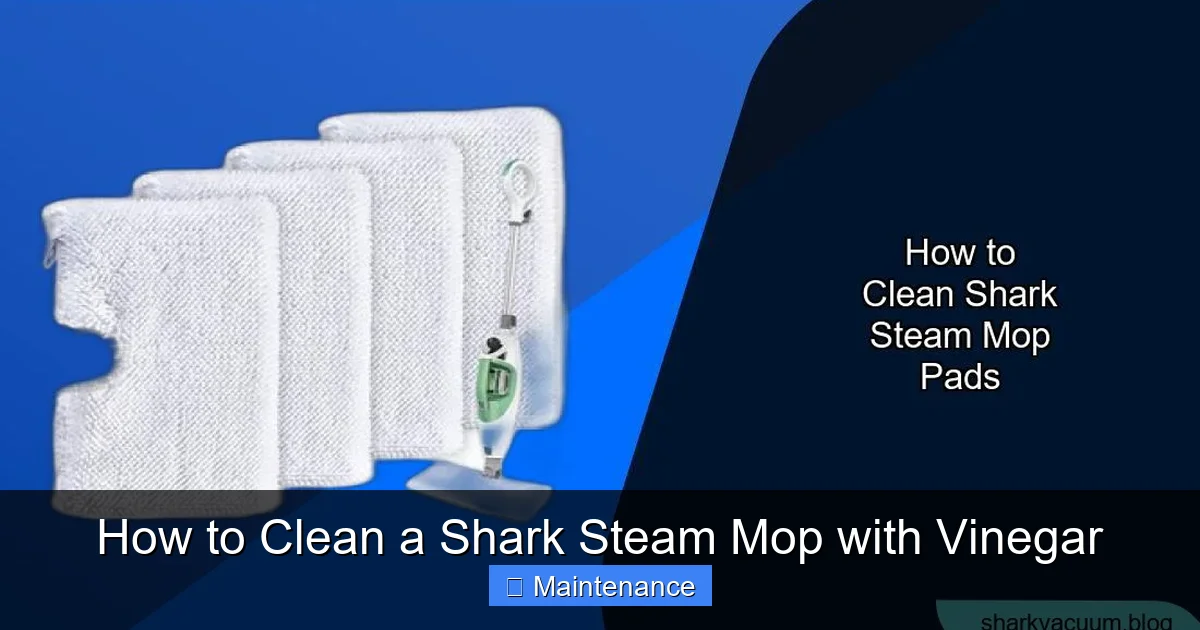 How to Clean a Shark Steam Mop with Vinegar