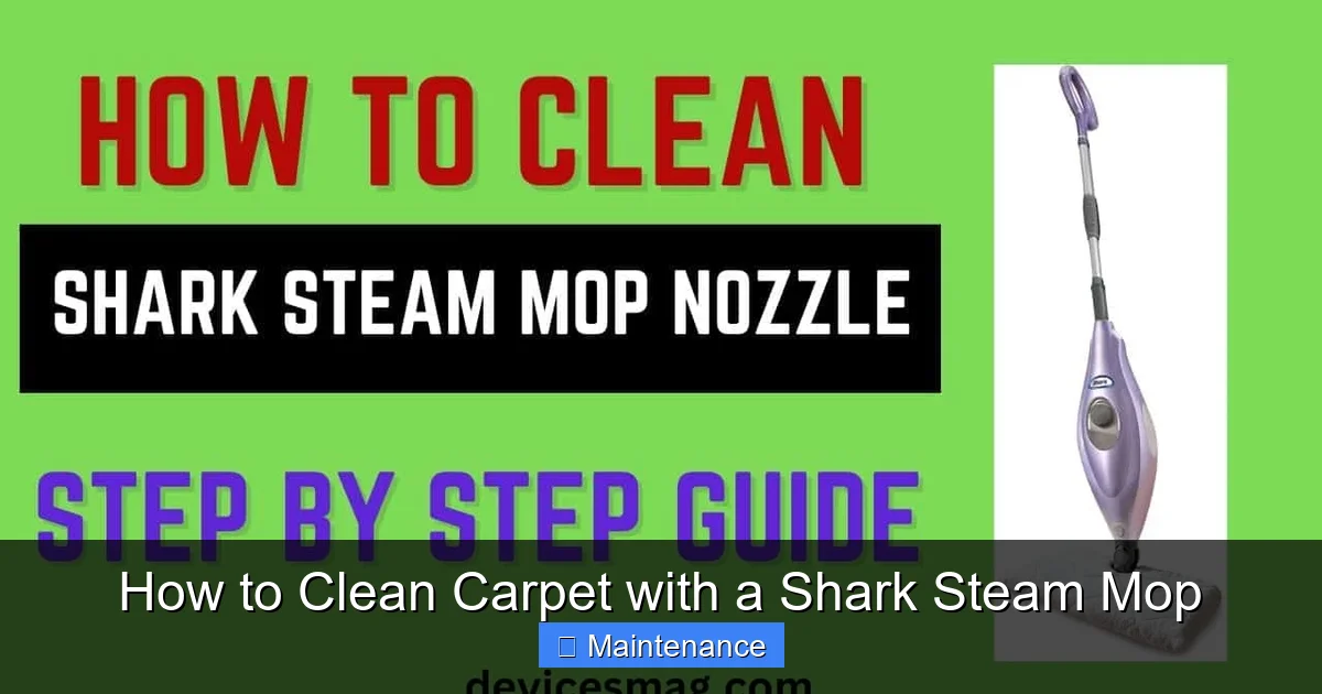 How to Clean Carpet with a Shark Steam Mop