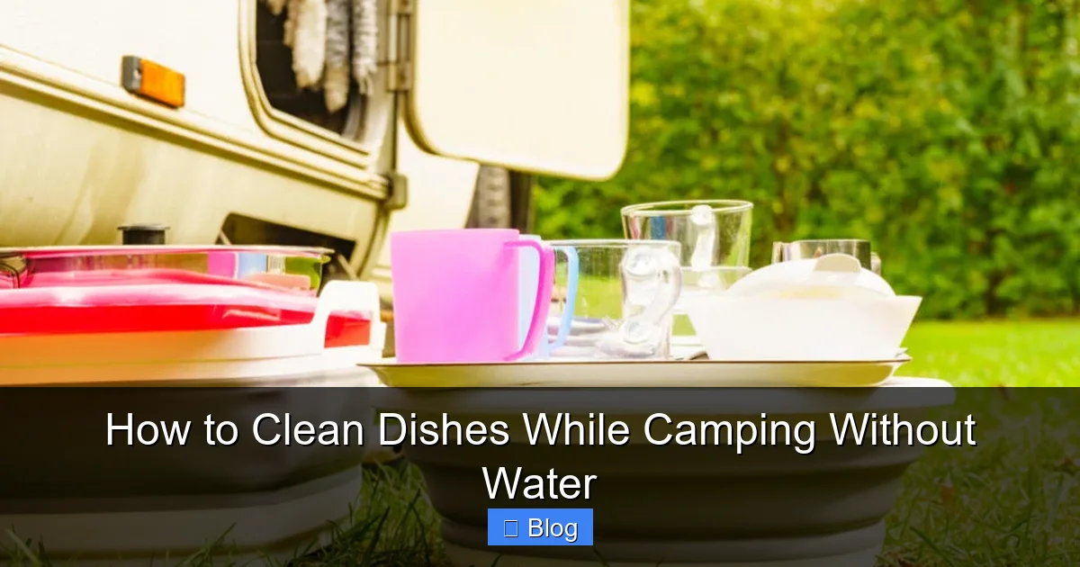 How to Clean Dishes While Camping Without Water