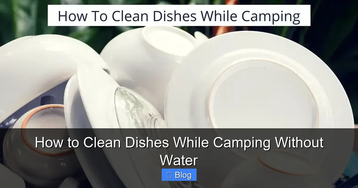 How to Clean Dishes While Camping Without Water