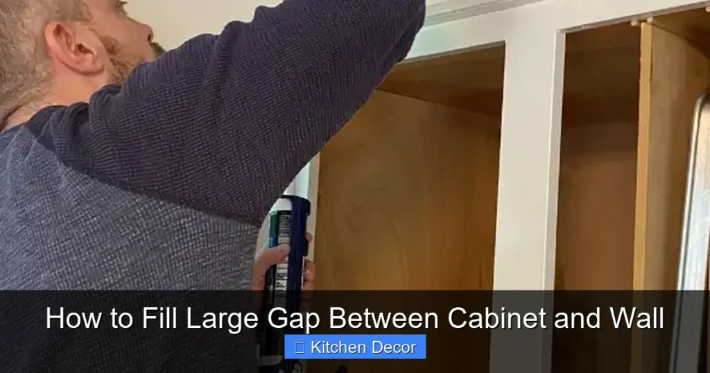 How to Fill Large Gap Between Cabinet and Wall