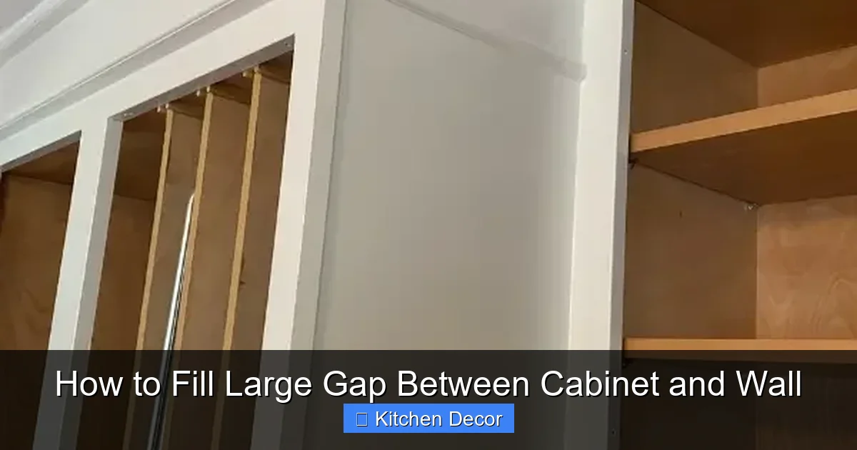 How to Fill Large Gap Between Cabinet and Wall