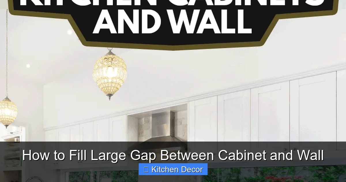 How to Fill Large Gap Between Cabinet and Wall
