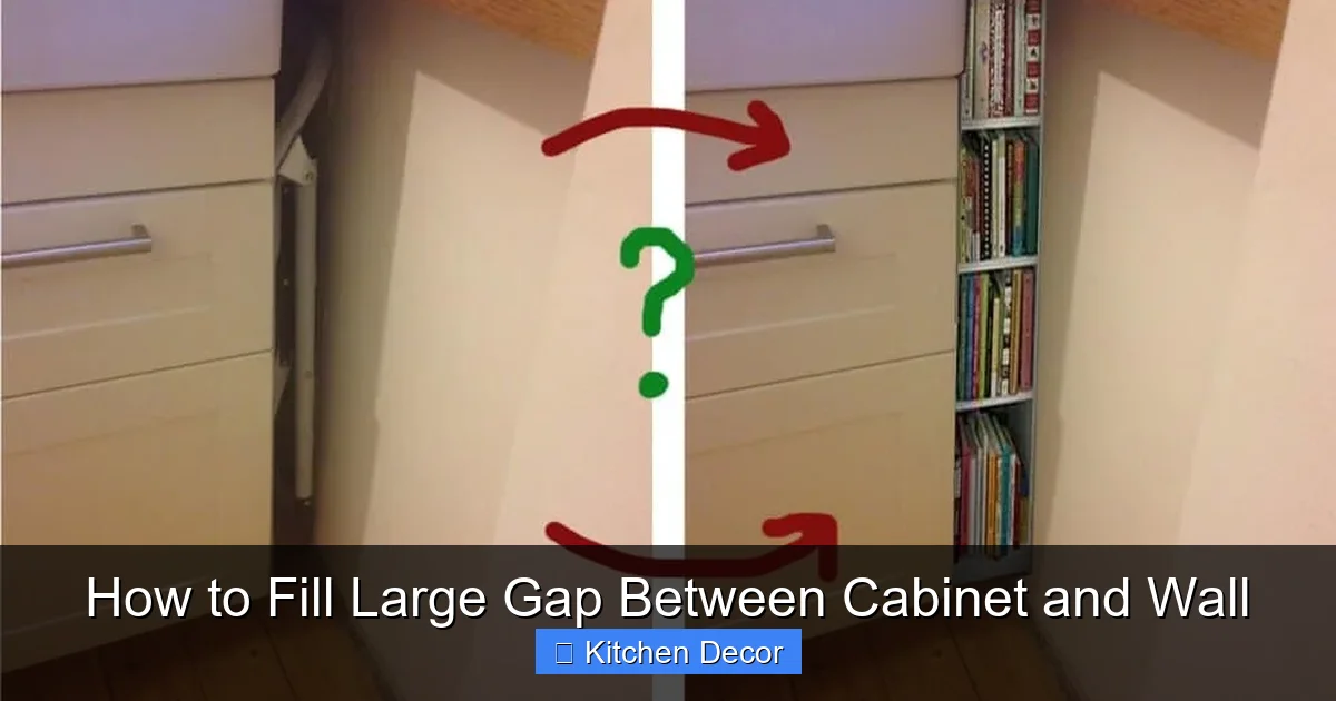 How to Fill Large Gap Between Cabinet and Wall