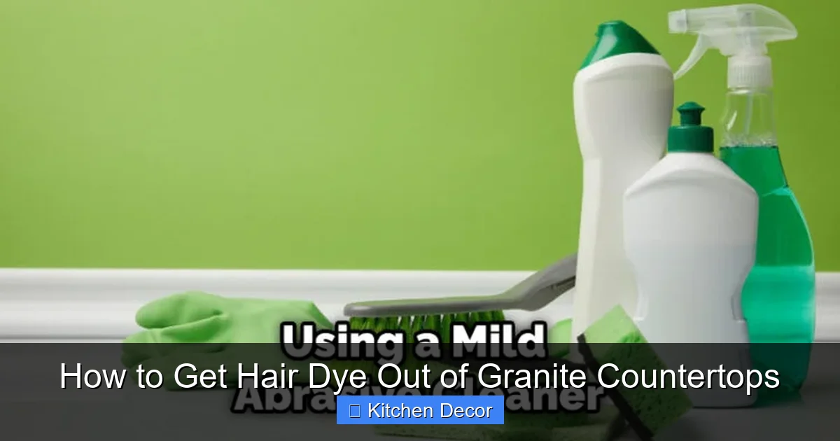 How to Get Hair Dye Out of Granite Countertops